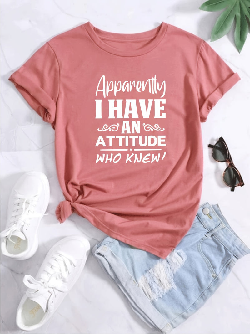 Apparently I have an Attitude 100% Cotton T-Shirt for Men or Women Soft, Comfortable, Breathable Adult T-Shirt