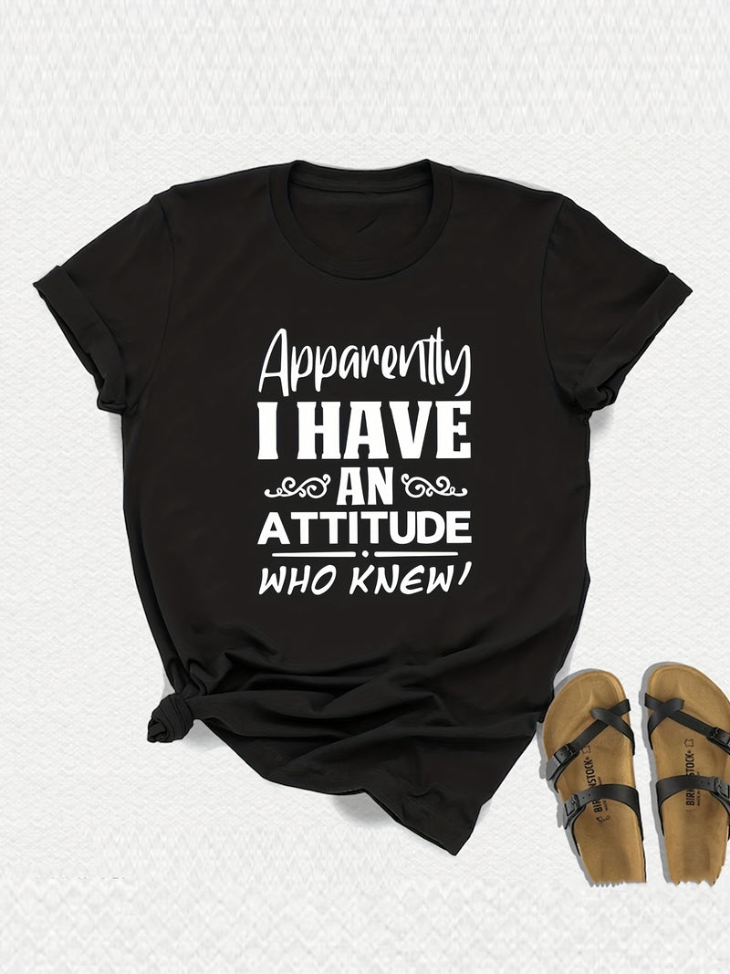 Apparently I have an Attitude 100% Cotton T-Shirt for Men or Women Soft, Comfortable, Breathable Adult T-Shirt