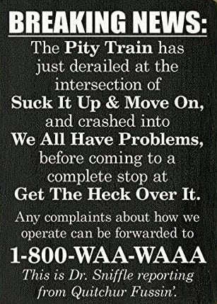 Breaking News Pity Train Sign – Funny DIY Printable Wall Art SVG PNG – Instant Download for Office Decor, Cubicle Humor, or Classroom Laughs