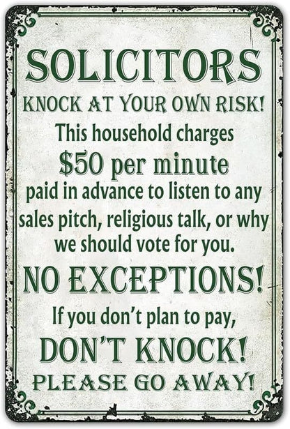 No Soliciting Sign DIY Digital Download – No Sales, Politics, Religion, Fundraising – Printable Yard or Door Sign Template Instant Download