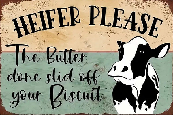 The Butter Done Slid Off Your Biscuit - Create Your Own Art - Digital Download - Custom Wall Print - Retro Vintage Style DIY Art - Gift for Friend