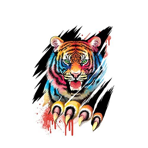 Dripping Paint Watercolor Tiger AI Enhanced Versatile Digital Designed Instant Download + Transparent PNG Fairycore Cottagecore DIY Craft