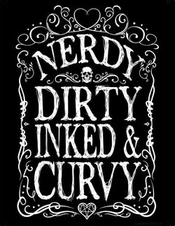 Dirty Inked and Curvy Tattoo Addict Goth Alt Punk Wall Poster Instant Digital Download High Resolution Sublimation Printable Custom Art DIY