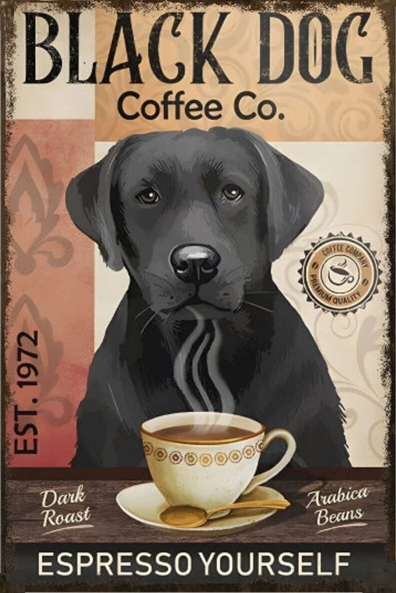 Black Dog Labrador Retriever Espresso - Custom AI Created Art - High Res Digital Download - Use for Your Next DIY Craft - Makes a Great Gift