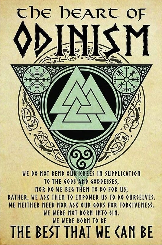 Vintage Viking The Heart Of Odinism The Best That We Can Be - AI Enhanced Digital Designed Instant Download Fairycore Cottagecore DIY Craft