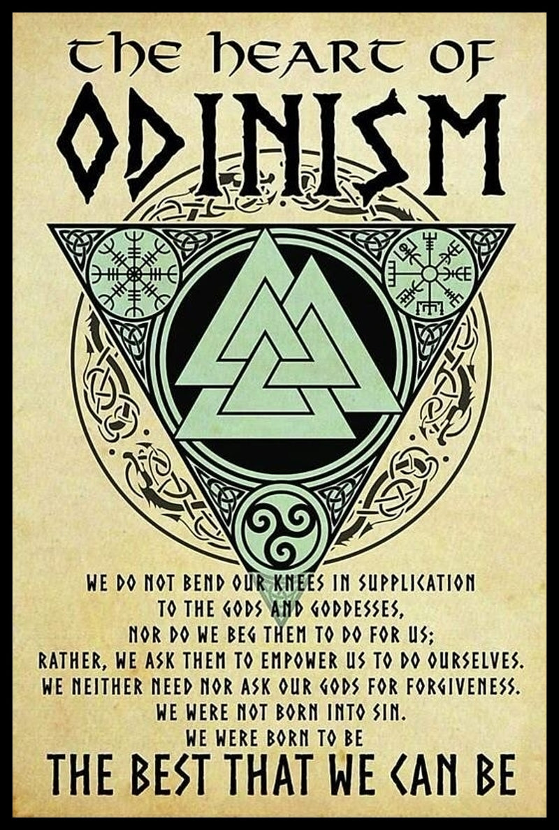 Vintage Viking The Heart Of Odinism The Best That We Can Be - AI Enhanced Digital Designed Instant Download Fairycore Cottagecore DIY Craft