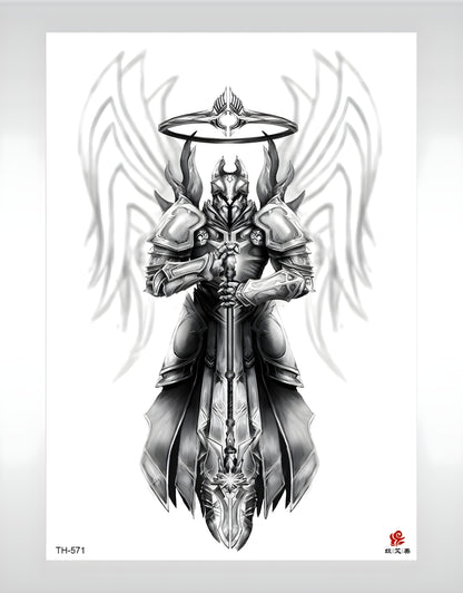 Digital Tattoo Design Download Pack Angels Demons Skulls Dragon Eye Gothic Fantasy Line Art for Flash Sheets or Ink Inspiration