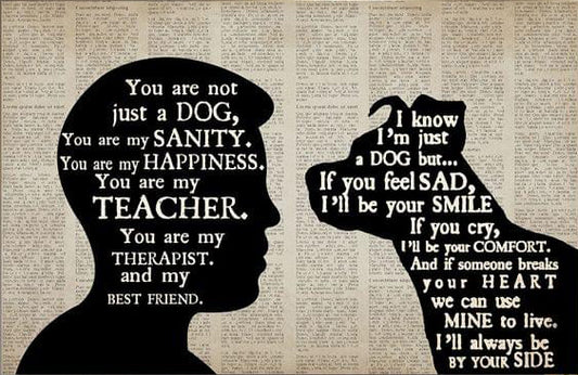 I am just a Dog Boy and Pit bull - Unique Dog Lover Gift - Home Decor Vintage Style DIY Printable Art Unique AI Created Digital Art Poster