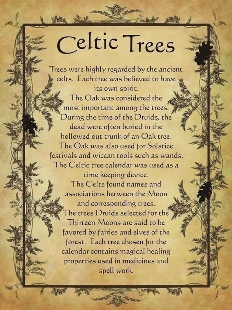 Norse Celtic Trees from The Old Gods - Wicca Art - Altar Display - Book of Shadows Pages - Education Enthusiasts Digital Download DIY Gift