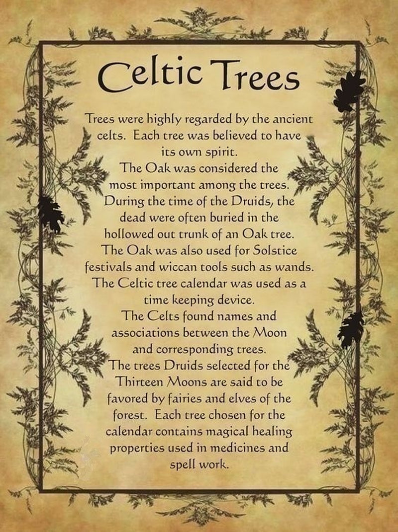 Norse Celtic Trees from The Old Gods - Wicca Art - Altar Display - Book of Shadows Pages - Education Enthusiasts Digital Download DIY Gift