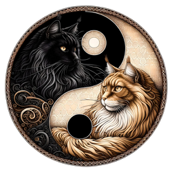 Black Cat Familiar Yin Yang Transparent Background- High Resolution Versatile Digital Art piece! This versatile design can be used in a variety of ways to enhance your home decor or craft projects.