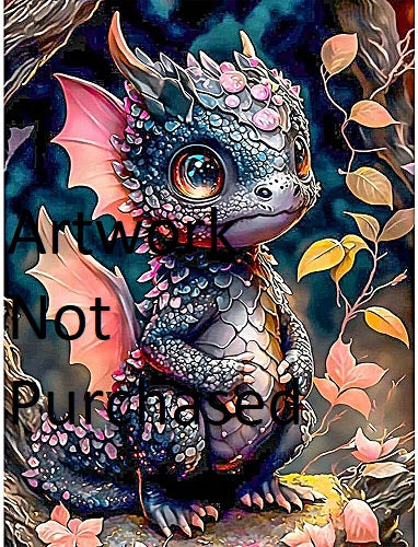 Baby Dragon Print Wall Art Home Decor Fantasy Poster Art Digital download Instant Access Create Your Own Art Print Can Be Edited And Resized