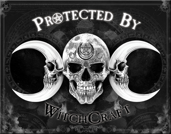 Protected By Witchcraft Dark Art Coven Display Tapestry - High Resolution Versatile Digital Instant Download Fairycore Cottagecore DIY Craft