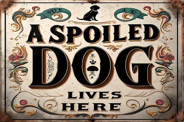 A Spoiled Dog Lives Here - Digital Download - One of A Kind Print - Custom AI Designed Wall  Art Print Canvas Poster, Cottage Core, DIY Gift