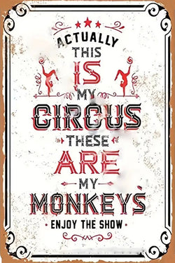  This Is My Circus These Are My Monkeys - AI Enhanced Hand Crafted Original Retro Style Home Decor - Digital Download - Custom Designed Art