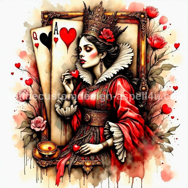 King and Queen Poker Playing Card - Digital Download Art Poster, Canvas Print, Wall Art, Decoupage, Junk Journal, Cottage Core, DIY Art Gift