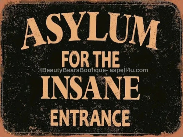 Asylum For the Insane   - Digital Download - Canvas Poster - Retro Rust Style Cottage Core - DIY Fairy Core Wall Art - Digital Download - Canvas Poster - One of A Kind Print - Custom Made AI Assisted Designed