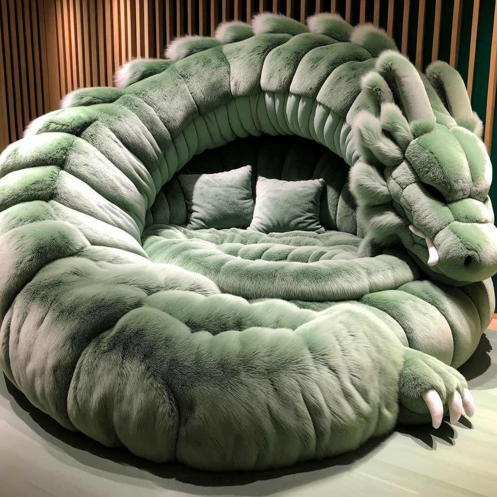 🔥 Giant Dragon Lounger – Mythical Comfort, Oversized Fantasy Seating 🔥