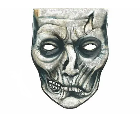 Rotting Ghoul Face Tattoo Printable – Frankenstein-Inspired, Resizable Digital Design