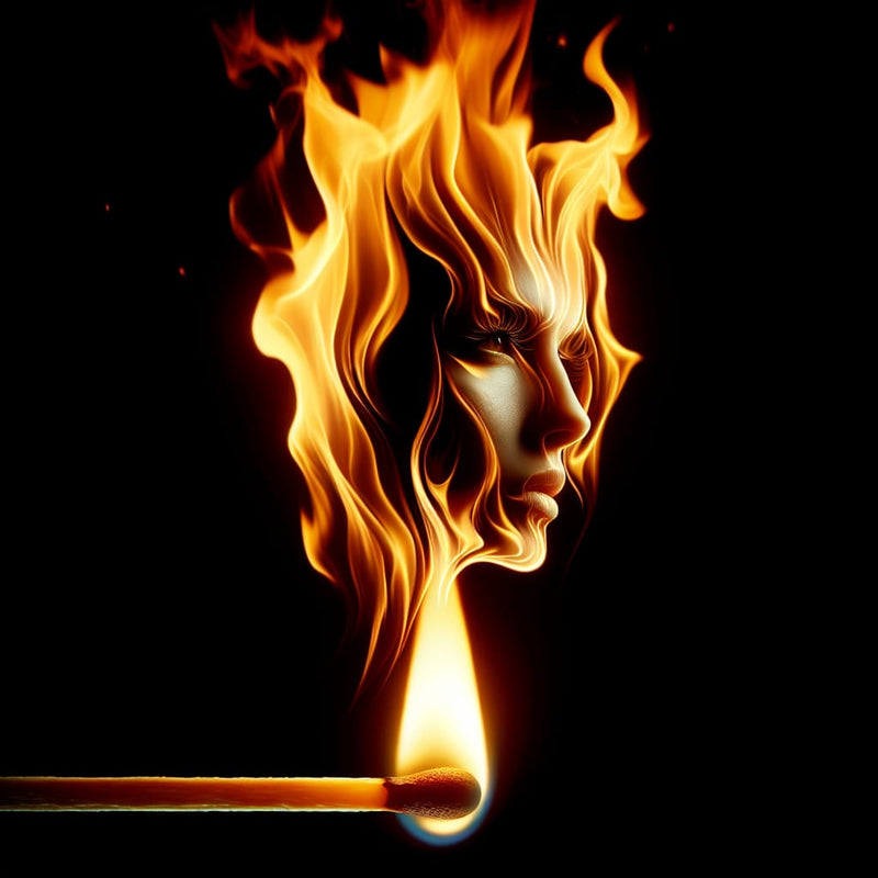 Cat Eyes and Woman on Fire 3 Images - Custom AI Created Art - High Res Digital Download - Use for Your Next DIY Craft - Makes a Great Gift