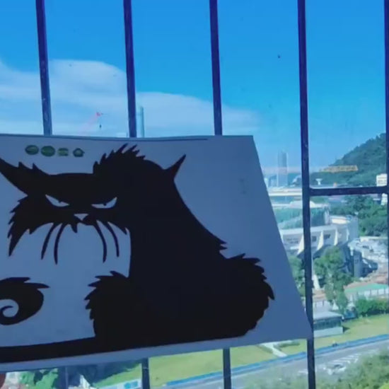 1pc Black Cat Window Wall Sticker For Halloween Home Decoration