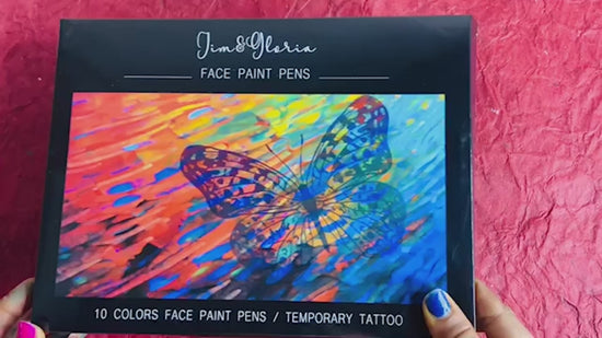 JimGloria Temporary Tattoo Pens Fake Tattoos Kit Removable Face Body Tattoo Paint Markers For Halloween Men Women Teen Girls Trendy Stuff Unique Trending Gifts For Teenage Boys Kids Or Adult