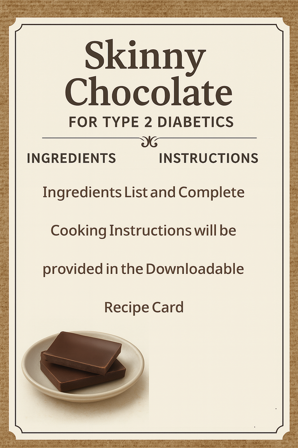 Diabetic-Friendly Cookie Recipe Card Set JPG PDF – Chocolate Chip, Peanut Butter, Peanut Butter Chocolate Chip Skinny Chocolate – Printables