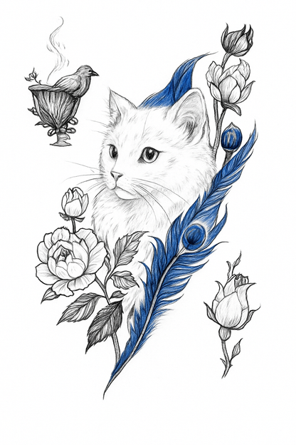 Eternal Bloom Anchor of Souls tattoo set with floral skulls roses anchors feathers for cosplay beachwear parties and bold everyday style