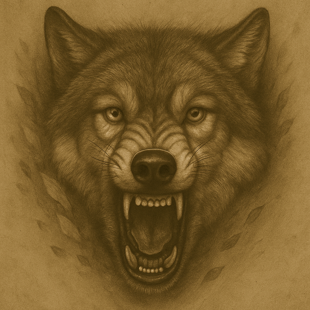 Lions and Tigers Bears and Wolves Oh My Digital Print Set of 4 | Wildlife Animal Wall Art | Rustic Woodland Nature Decor | Cabin Lodge Gift