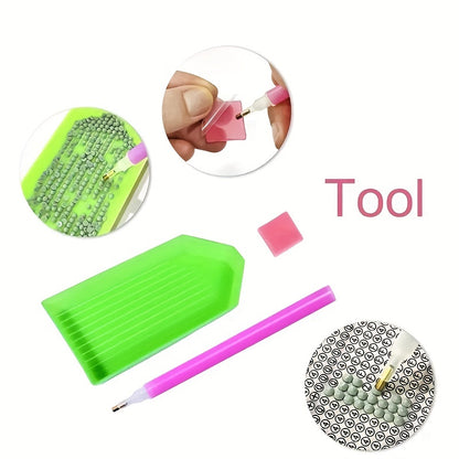 Dragon Baby Artificial Diamond Painting Tools For Adults And Kids 5D DIY Diamond Art Tools For Beginners With Round Full Diamond Gems Painting Art Decor Gifts For Wall