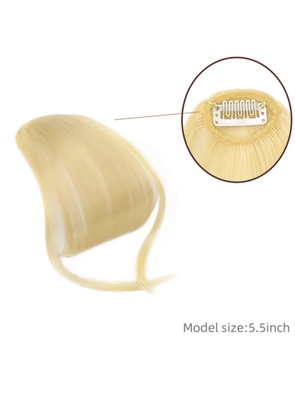 Bangs Clip In Bangs Extensions Wispy Fringe Air Bangs Clip On Hairpiece For Women blonde