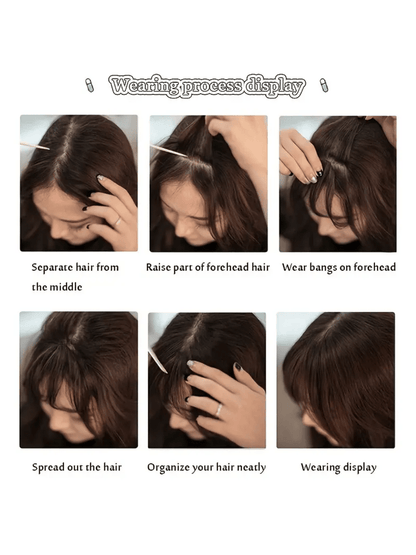 Bangs Clip In Bangs Extensions Wispy Fringe Air Bangs Clip On Hairpiece For Women blonde