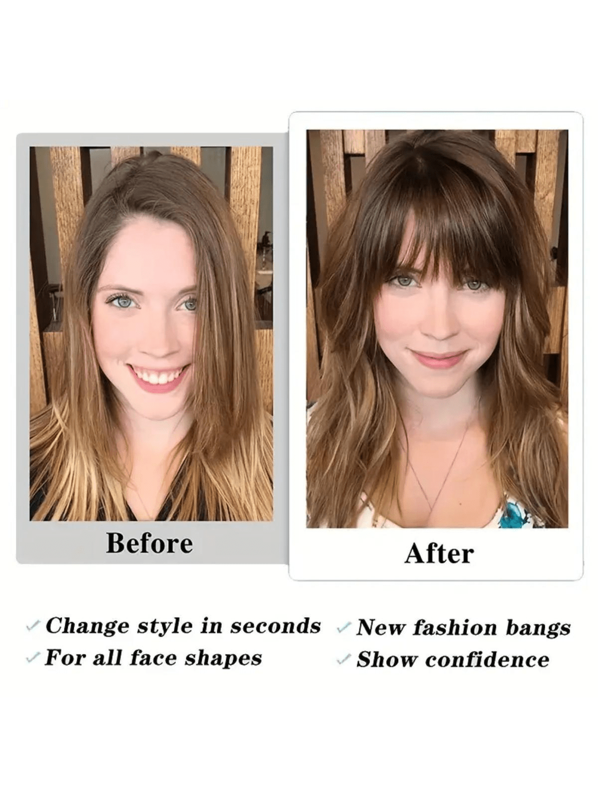 Bangs Clip In Bangs Extensions Wispy Fringe Air Bangs Clip On Hairpiece For Women blonde