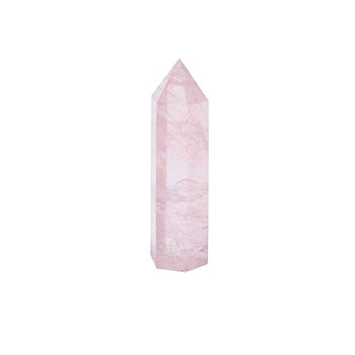 Healing Crystal Wands | 2" Rose Quartz Crystal Points 6 Faceted Reiki Chakra Meditation Therapy 4 PCS