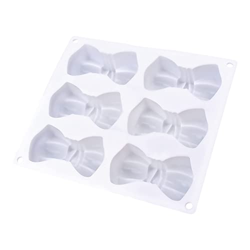 Silicone Mousse Cake Molds Bowknot Fondant Chocolate Candy Molds Bow Silicone Mold DIY Cake Molds for Birthday Party Cake Cupcake Supplies