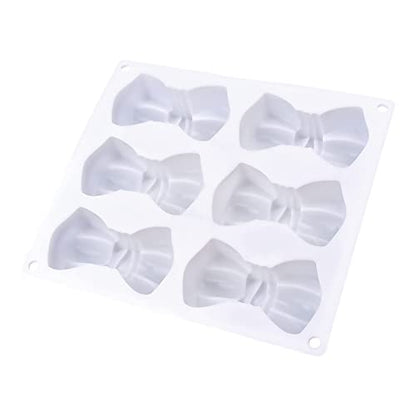 Silicone Mousse Cake Molds Bowknot Fondant Chocolate Candy Molds Bow Silicone Mold DIY Cake Molds for Birthday Party Cake Cupcake Supplies