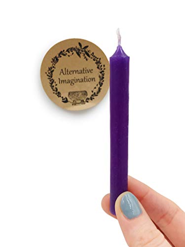 Set of 20 Purple, Unscented, 4 Inch Tall Chime Candles (Altar, Spell)