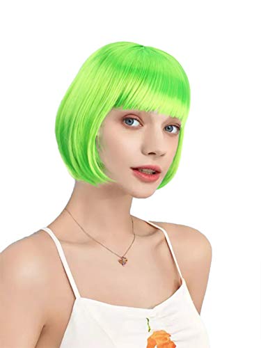 Light Neon Green Wig 