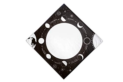 Moon Phases Altar Tarot Cloth, Large 24 Inches x 24 Inches