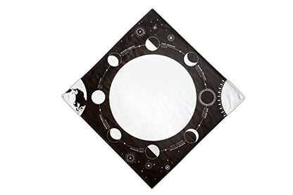 Moon Phases Altar Tarot Cloth, Large 24 Inches x 24 Inches