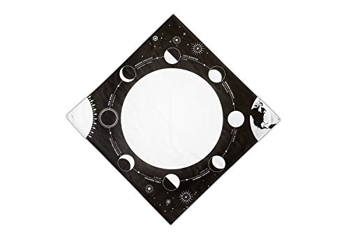 Moon Phases Altar Tarot Cloth, Large 24 Inches x 24 Inches