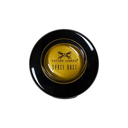 TATTOO JUNKEE Moonwalk Metallic Bright Gold Highly-Pigmented Space Dust Eyeshadow, Creamy & Easily Blindable Formula, Wear Alone or Pair With Other Shades, 0.19 Oz