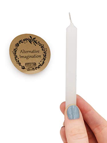 Set of 20 White, Unscented, 4 Inch Tall Chime Candles (Altar, Spell)