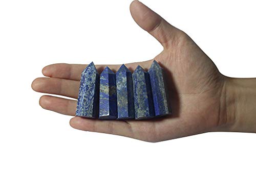 2" Lapis Lazuli Healing Crystal Wands Obelisk Tower 4 PCS