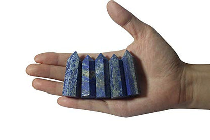 2" Lapis Lazuli Healing Crystal Wands Obelisk Tower 4 PCS