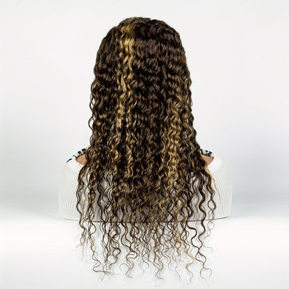 Gorgeous 180% Density 13x4 Lace Front Human Hair Wig - Transform Your Look with Honey Blonde Ombre Curls!