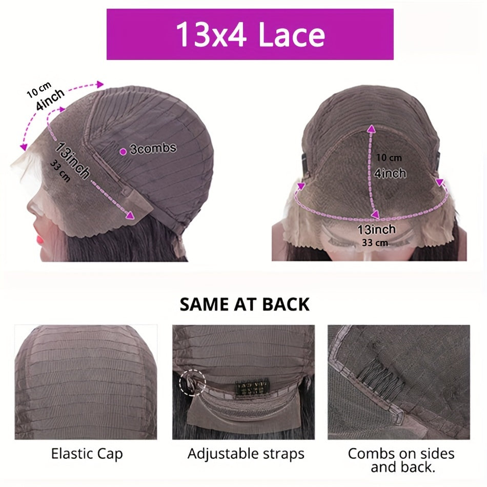 Brazilian Long Straight Human Hair Wigs 13x4 Lace Front Wig For Women Real Hair Frontal Closure Wig Pre Plucked 13-32 Inches