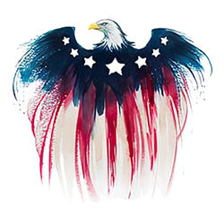America Flag Tattoo 6 Sheets Temporary Tattoos America Eagle Watercolor Temporary tattoo Neck Arm Chest for Women Men Adults