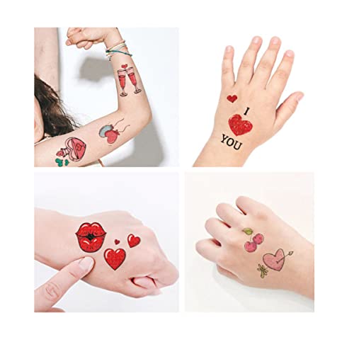Valentine's Day Temporary Tattoos Stickers 10 sheets