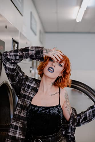 TATTOO JUNKEE Leather Goddess Kit - Includes Leather Black Lip Trio Paint Kit, Scorcher Cherry-Red Glitter Bomb Lip Balm, & Galactic Goddess Metallic Deep Plum Eyeshadow